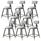Tabouret de bar de style contemporain Tabouret de bar rond à dossier bas avec pieds en métal