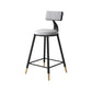 Tabouret de bar de style contemporain Tabouret de bar rond à dossier bas avec pieds en métal