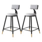 Tabouret de bar de style contemporain Tabouret de bar rond à dossier bas avec pieds en métal
