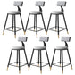 Tabouret de bar de style contemporain Tabouret de bar rond à dossier bas avec pieds en métal