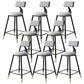Tabouret de bar de style contemporain Tabouret de bar rond à dossier bas avec pieds en métal