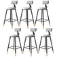 Tabouret de bar de style contemporain Tabouret de bar rond à dossier bas avec pieds en métal