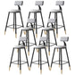 Tabouret de bar de style contemporain Tabouret de bar rond à dossier bas avec pieds en métal