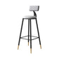 Tabouret de bar de style contemporain Tabouret de bar rond à dossier bas avec pieds en métal