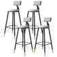 Tabouret de bar de style contemporain Tabouret de bar rond à dossier bas avec pieds en métal