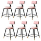 Tabouret de bar de style contemporain Tabouret de bar rond à dossier bas avec pieds en métal