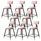 Tabouret de bar de style contemporain Tabouret de bar rond à dossier bas avec pieds en métal