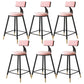 Tabouret de bar de style contemporain Tabouret de bar rond à dossier bas avec pieds en métal