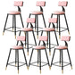 Tabouret de bar de style contemporain Tabouret de bar rond à dossier bas avec pieds en métal