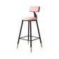 Tabouret de bar de style contemporain Tabouret de bar rond à dossier bas avec pieds en métal