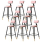 Tabouret de bar de style contemporain Tabouret de bar rond à dossier bas avec pieds en métal