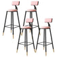 Tabouret de bar de style contemporain Tabouret de bar rond à dossier bas avec pieds en métal