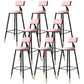 Tabouret de bar de style contemporain Tabouret de bar rond à dossier bas avec pieds en métal