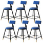 Tabouret de bar de style contemporain Tabouret de bar rond à dossier bas avec pieds en métal