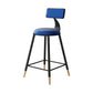 Tabouret de bar de style contemporain Tabouret de bar rond à dossier bas avec pieds en métal