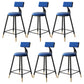 Tabouret de bar de style contemporain Tabouret de bar rond à dossier bas avec pieds en métal