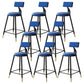 Tabouret de bar de style contemporain Tabouret de bar rond à dossier bas avec pieds en métal