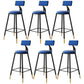 Tabouret de bar de style contemporain Tabouret de bar rond à dossier bas avec pieds en métal