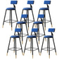Tabouret de bar de style contemporain Tabouret de bar rond à dossier bas avec pieds en métal