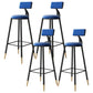 Tabouret de bar de style contemporain Tabouret de bar rond à dossier bas avec pieds en métal