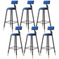 Tabouret de bar de style contemporain Tabouret de bar rond à dossier bas avec pieds en métal