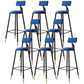 Tabouret de bar de style contemporain Tabouret de bar rond à dossier bas avec pieds en métal