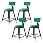 Tabouret de bar de style contemporain Tabouret de bar rond à dossier bas avec pieds en métal