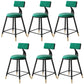 Tabouret de bar de style contemporain Tabouret de bar rond à dossier bas avec pieds en métal