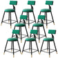 Tabouret de bar de style contemporain Tabouret de bar rond à dossier bas avec pieds en métal
