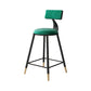 Tabouret de bar de style contemporain Tabouret de bar rond à dossier bas avec pieds en métal