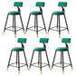 Tabouret de bar de style contemporain Tabouret de bar rond à dossier bas avec pieds en métal
