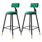 Tabouret de bar de style contemporain Tabouret de bar rond à dossier bas avec pieds en métal