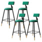 Tabouret de bar de style contemporain Tabouret de bar rond à dossier bas avec pieds en métal