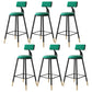 Tabouret de bar de style contemporain Tabouret de bar rond à dossier bas avec pieds en métal