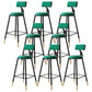 Tabouret de bar de style contemporain Tabouret de bar rond à dossier bas avec pieds en métal