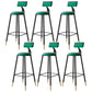 Tabouret de bar de style contemporain Tabouret de bar rond à dossier bas avec pieds en métal