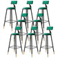 Tabouret de bar de style contemporain Tabouret de bar rond à dossier bas avec pieds en métal