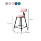 Tabouret de bar de style contemporain Tabouret de bar rond à dossier bas avec pieds en métal