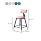 Tabouret de bar de style contemporain Tabouret de bar rond à dossier bas avec pieds en métal