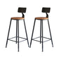 Modern Style Barstool Round Low Back Bar Stool with Metal Legs Black 2 Piece Set Clearhalo 'Bar Furniture' 'Bar Stools' 'bar_stools' 'furn' 'furn_bar_stools' 'Furniture' 'Kitchen & Dining Furniture' 6371448