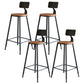 Modern Style Barstool Round Low Back Bar Stool with Metal Legs Black 4 Piece Set Clearhalo 'Bar Furniture' 'Bar Stools' 'bar_stools' 'furn' 'furn_bar_stools' 'Furniture' 'Kitchen & Dining Furniture' 6371451