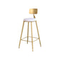 Modern Style Barstool Round Low Back Bar Stool with Metal Legs Gold 1 Piece Clearhalo 'Bar Furniture' 'Bar Stools' 'bar_stools' 'furn' 'furn_bar_stools' 'Furniture' 'Kitchen & Dining Furniture' 6371456