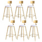 Modern Style Barstool Round Low Back Bar Stool with Metal Legs Gold 6 Piece Set Clearhalo 'Bar Furniture' 'Bar Stools' 'bar_stools' 'furn' 'furn_bar_stools' 'Furniture' 'Kitchen & Dining Furniture' 6371461