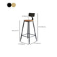 Modern Style Barstool Round Low Back Bar Stool with Metal Legs Clearhalo 'Bar Furniture' 'Bar Stools' 'bar_stools' 'furn' 'furn_bar_stools' 'Furniture' 'Kitchen & Dining Furniture' 6371463