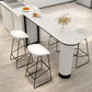 Tabouret de bar en plastique de style Glam avec pieds en métal
