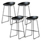 Tabouret de bar en plastique de style Glam avec pieds en métal