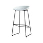 Tabouret de bar en plastique de style Glam avec pieds en métal