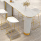Tabouret de bar en plastique de style Glam avec pieds en métal