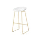 Tabouret de bar en plastique de style Glam avec pieds en métal