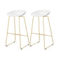 Tabouret de bar en plastique de style Glam avec pieds en métal